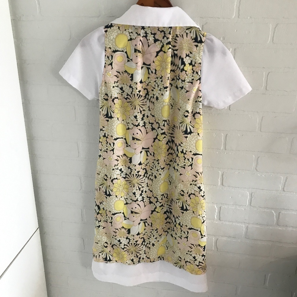 Vintage 60s Mod Floral Mini Dress Twiggy Style Rare Find Handmade Size S - Picture 10 of 13